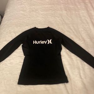 Hurley Long Sleeve Black Surf Swim Shirt